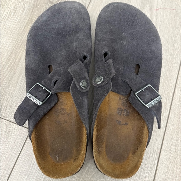 Birkenstock Boston Suede Soft Footbed Shoes Dark Gray Size 40 W9,5 - Picture 9 of 9